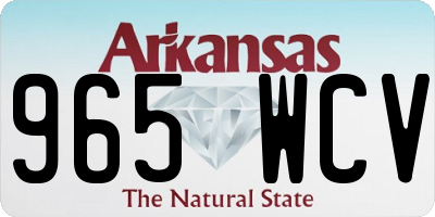 AR license plate 965WCV