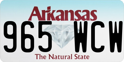 AR license plate 965WCW