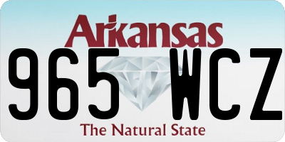 AR license plate 965WCZ