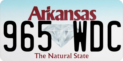 AR license plate 965WDC