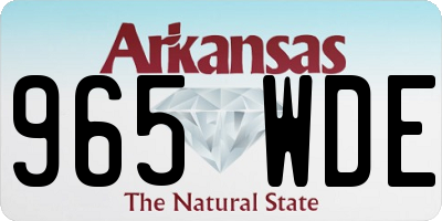 AR license plate 965WDE