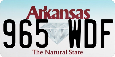 AR license plate 965WDF