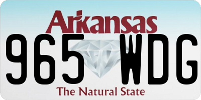 AR license plate 965WDG