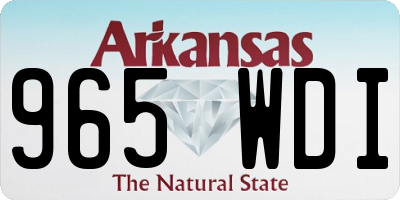 AR license plate 965WDI