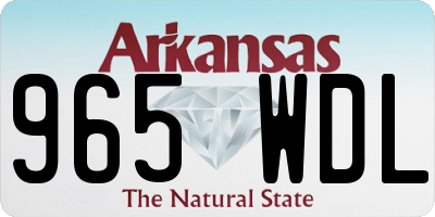 AR license plate 965WDL