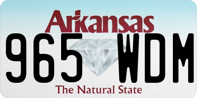 AR license plate 965WDM