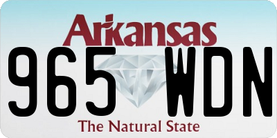 AR license plate 965WDN