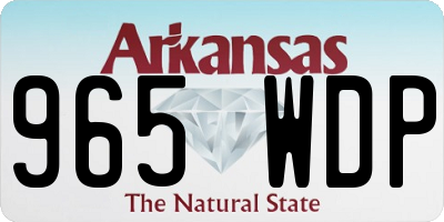 AR license plate 965WDP