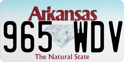 AR license plate 965WDV