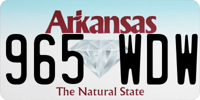 AR license plate 965WDW
