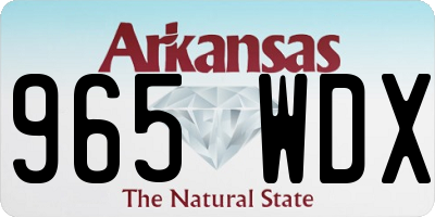 AR license plate 965WDX