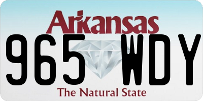 AR license plate 965WDY