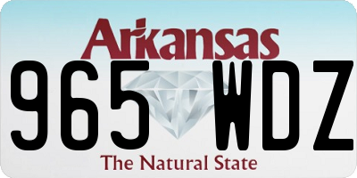 AR license plate 965WDZ