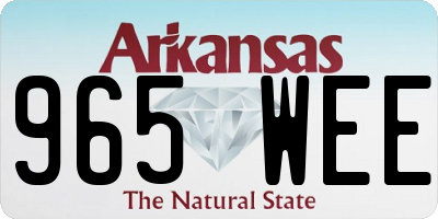 AR license plate 965WEE