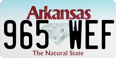 AR license plate 965WEF