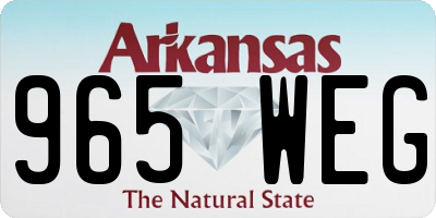 AR license plate 965WEG