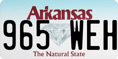 AR license plate 965WEH