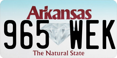 AR license plate 965WEK