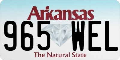 AR license plate 965WEL