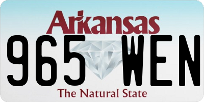 AR license plate 965WEN