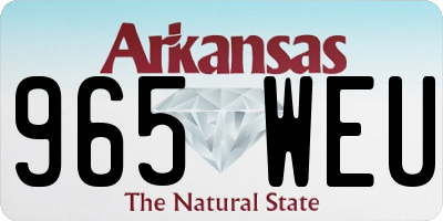 AR license plate 965WEU