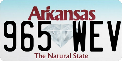 AR license plate 965WEV