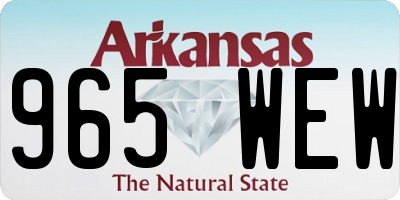 AR license plate 965WEW
