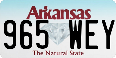 AR license plate 965WEY
