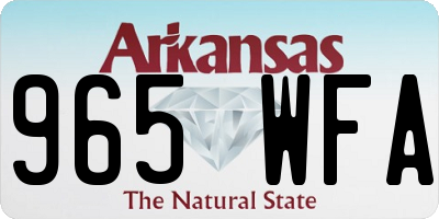 AR license plate 965WFA