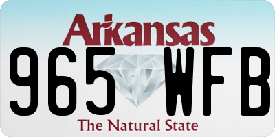 AR license plate 965WFB