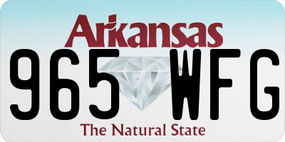 AR license plate 965WFG