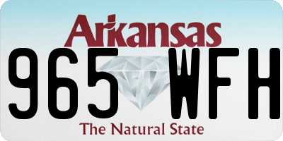 AR license plate 965WFH