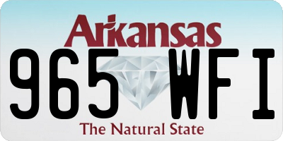 AR license plate 965WFI