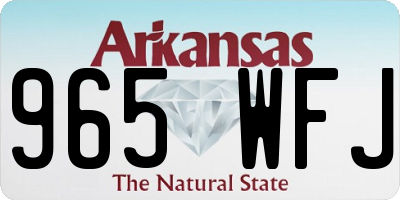 AR license plate 965WFJ