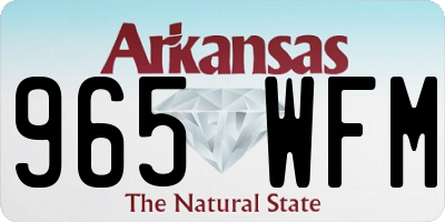 AR license plate 965WFM