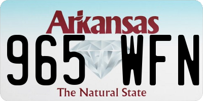 AR license plate 965WFN