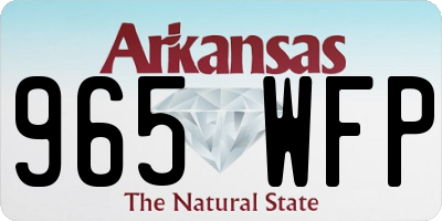 AR license plate 965WFP