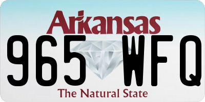 AR license plate 965WFQ