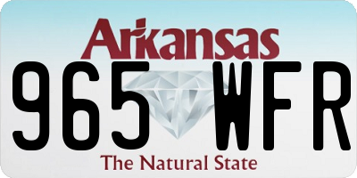 AR license plate 965WFR