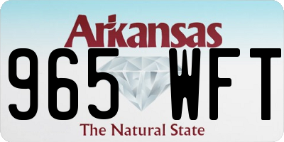 AR license plate 965WFT