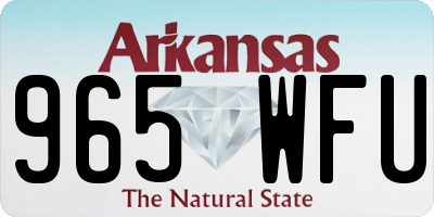 AR license plate 965WFU