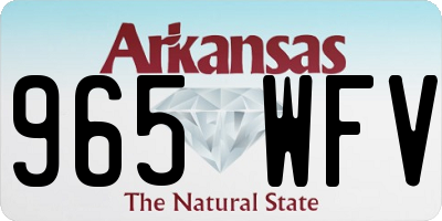 AR license plate 965WFV