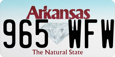 AR license plate 965WFW