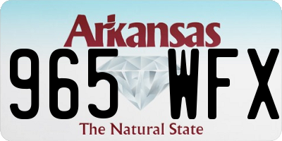 AR license plate 965WFX