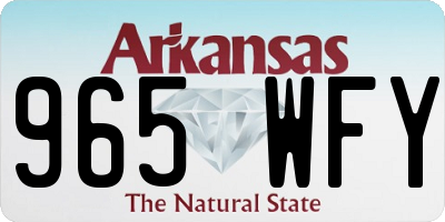 AR license plate 965WFY