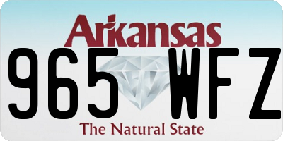 AR license plate 965WFZ