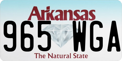 AR license plate 965WGA