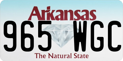 AR license plate 965WGC