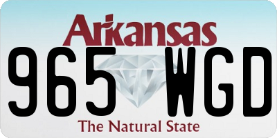 AR license plate 965WGD