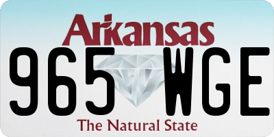 AR license plate 965WGE